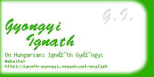 gyongyi ignath business card